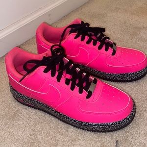 Hyper pink black Nike  Air Force 1 low GS